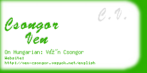 csongor ven business card